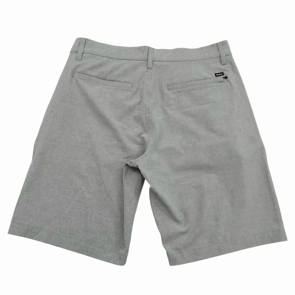 RVCA VA Hybrid Shorts Mens 32 Gray Stretch Lightweight Casual Beach Travel